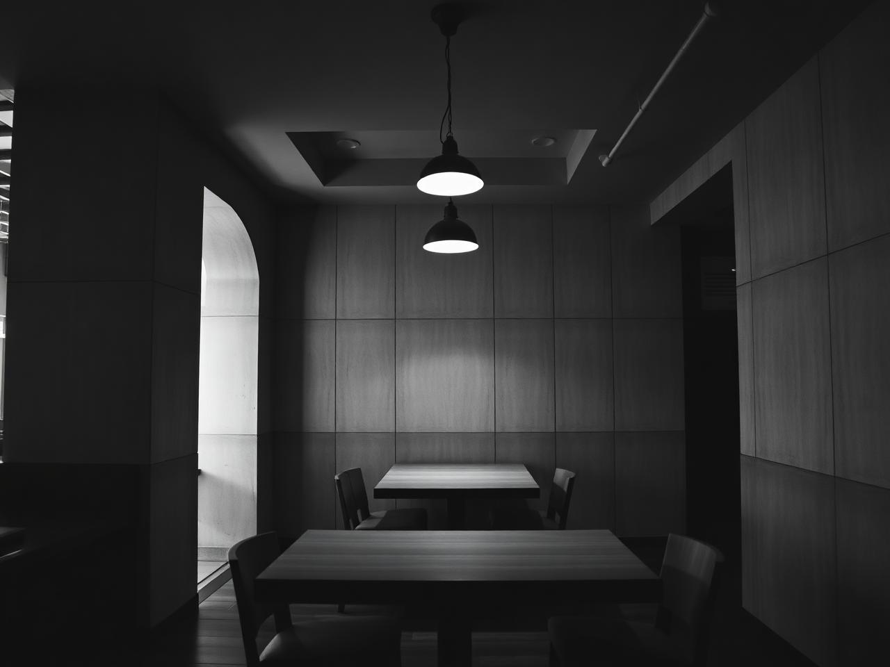 Εσωτερικό minimal εστιατορίου